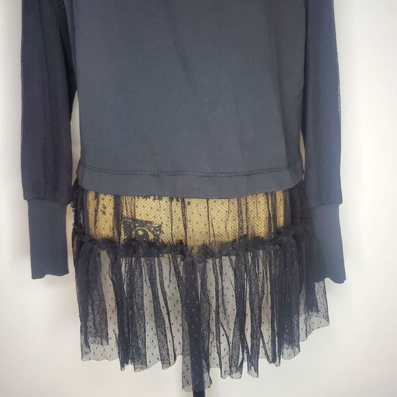 By Anthropologie Tulle Sweatshirt Size XS - Picture 4 of 13